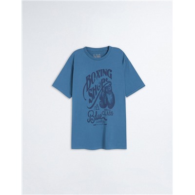 Print T-shirt, Men, Blue