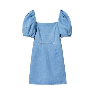 Vestido recto vaquero Azul