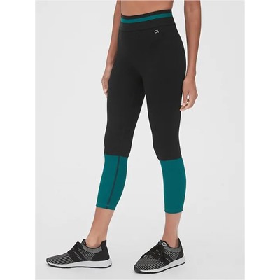 GapFit High Rise Blackout Colorblock Stripe 7/8 Leggings