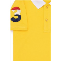 Erkek Çocuk Koyu Sarı Basic Polo Yaka T-Shirt