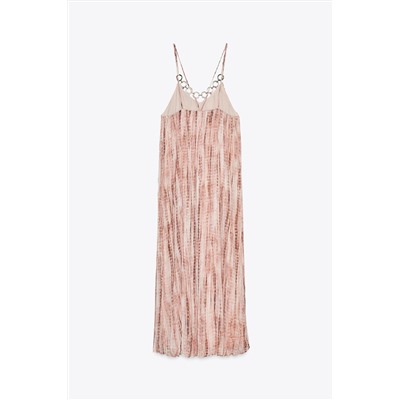 TIE-DYE DRESS WITH RINGS