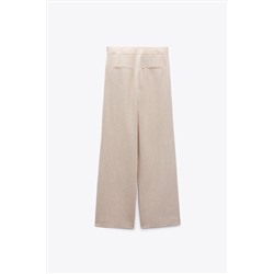 LINEN BLEND PAREO-STYLE TROUSERS