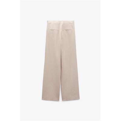 LINEN BLEND PAREO-STYLE TROUSERS