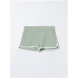 BASIC PLUSH SHORTS WITH PIPING