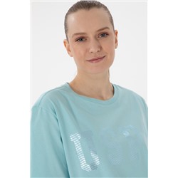 Kadın Aqua Bisiklet Yaka Basic Tişört