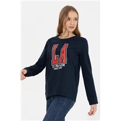 Kadın Lacivert Bisiklet Yaka Sweatshirt