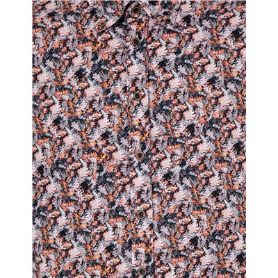 Turuncu Slim Fit Uzun Kollu Gömlek