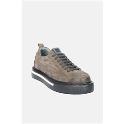 Avva Erkek Antrasit %100 Deri Bağcıklı Esnek Taban Sneaker Ayakkabı A32Y8006