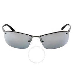 RAY-BAN  Polarized Grey Gradient Mirror Wrap Men's Sunglasses