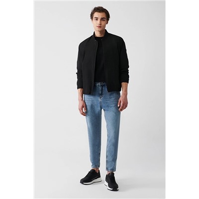 Avva Erkek Açık Mavi Random Yıkama %100 Pamuk Carrot Fit Jean Pantolon E003548