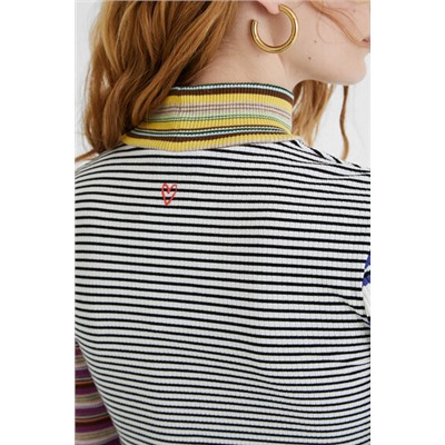 Camiseta crop rayas