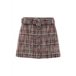 Falda recta Negro y beige