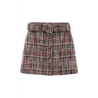 Falda recta Negro y beige