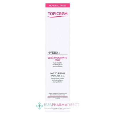 Topicrem Hydra+ - Gelée Hydratante Éclat - Peaux Sensibles Déshydratées 40 ml
