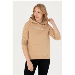 Kadın Kum Kapüşonlu Sweatshirt