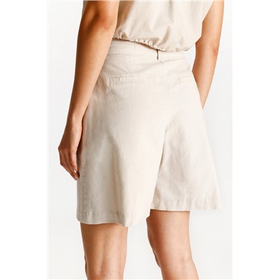Cotton-linen Bermuda shorts