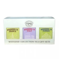 TPG Weekend Collection Tea Gift set 3 in 1 France Italiy Turkey Подарочный Набор  Чая Уикэнд Клддекция 3 в 1 Уикэнд во Франции Уикэнд в Италии Уикэнд в Турции 150г