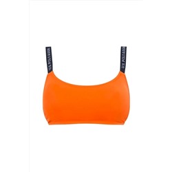 U.S. Polo Assn., Kadın Turuncu İnce Askılı Bikini Üstü
