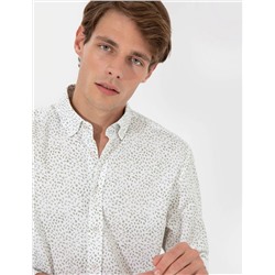 Yeşil Slim Fit Uzun Kollu Gömlek