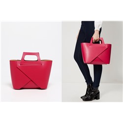 Bolso de piel Rita Fucsia