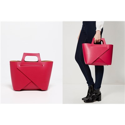 Bolso de piel Rita Fucsia