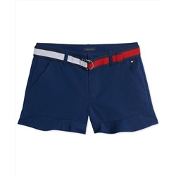 Tommy Hilfiger Big Girls Belted Ruffled Shorts
