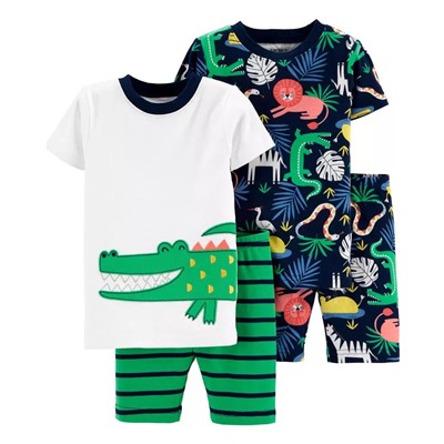 Carter's | Baby 4-Piece Alligator Snug Fit Cotton PJs