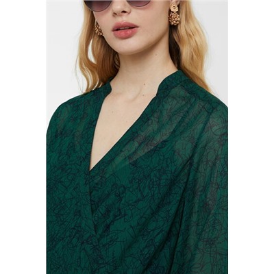 Doble blusa cruzada delantera