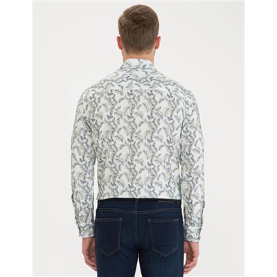 Lacivert Comfort Fit Uzun Kollu Gömlek