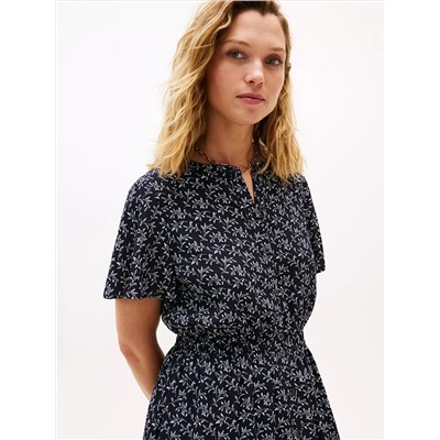 Floral-Print Georgette Dress