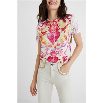 Camiseta manga corta corazón