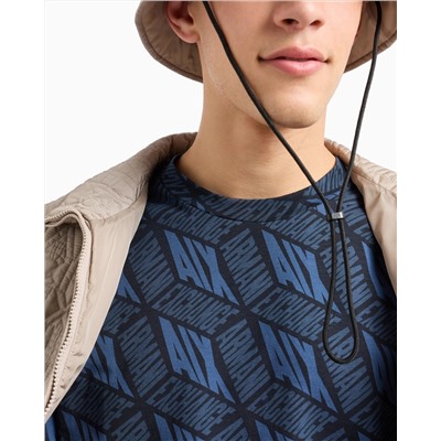 REGULAR FIT T-SHIRT WITH 3D EFFECT PRINT IN ASV COTTON
