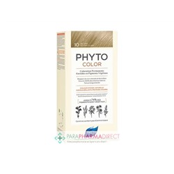 Phyto Color Coloration Permanente Enrichie en Pigments Végétaux 10 Blond Extra Clair