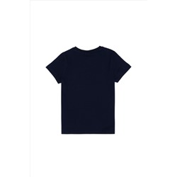 Erkek Çocuk Lacivert Bisiklet Yaka Tişört