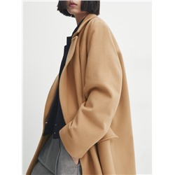 Abrigo cruzado confort mezcla lana