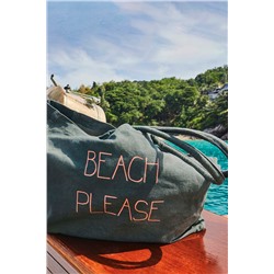 Tote bag Please Caqui oliva