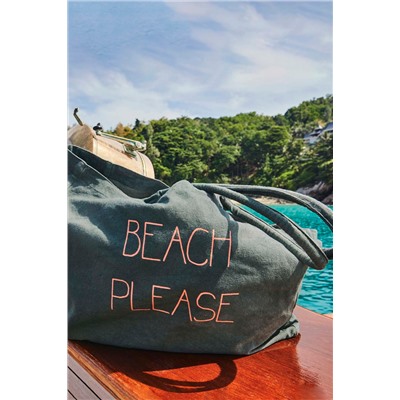 Tote bag Please Caqui oliva