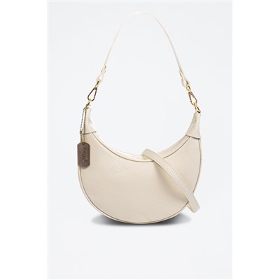 Bandolera de piel Asís - Beige