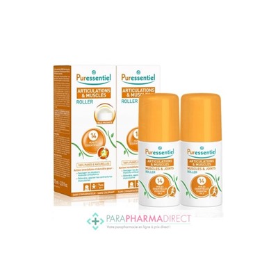 Puressentiel Articulations & Muscles Roller aux 14 Huiles Essentielles 2x75ml