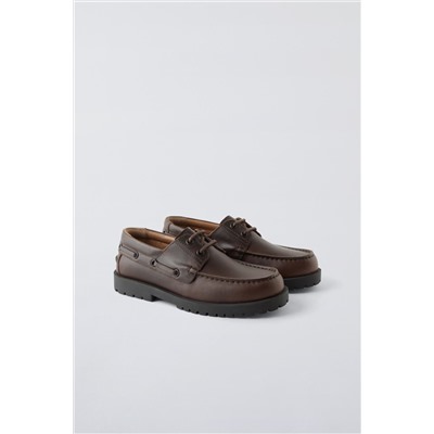 LEATHER DECK SHOES