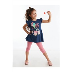 Denokids Fun Fırfırlı Kız Tunik Takım CFF-20Y1-033