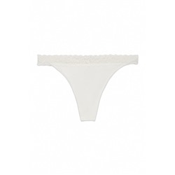 Tanga tira encaje blanco
