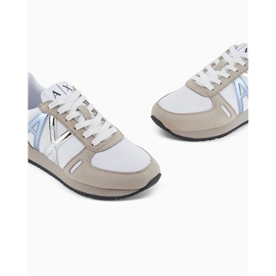 Microfiber sneakers with logo