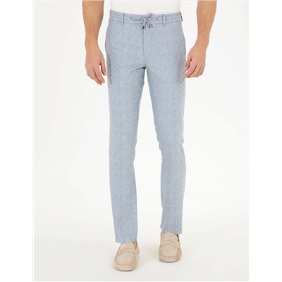 Açık Mavi Slim Fit Kumaş Pantolon