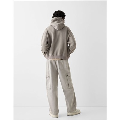Boxy fit hoodie with patches