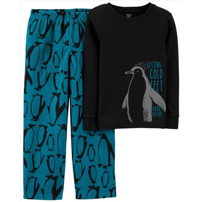 2-Piece Helicopter Cotton & Fleece PJs
