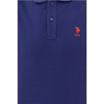 Erkek Mavi Basic Polo Yaka Tişört
