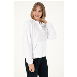 Kadın Beyaz Sweatshirt