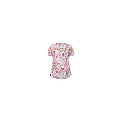 UA Support Blooms White Print Scrub Top