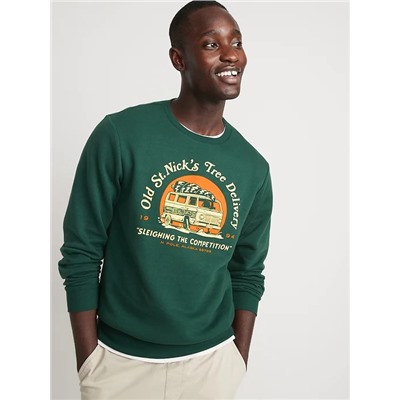 Holiday Graphic Crew-Neck Sweatshirt for Men